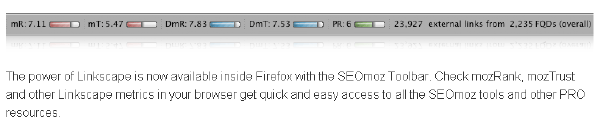 Linkscape is now integerated in the SEO Firefox extension.